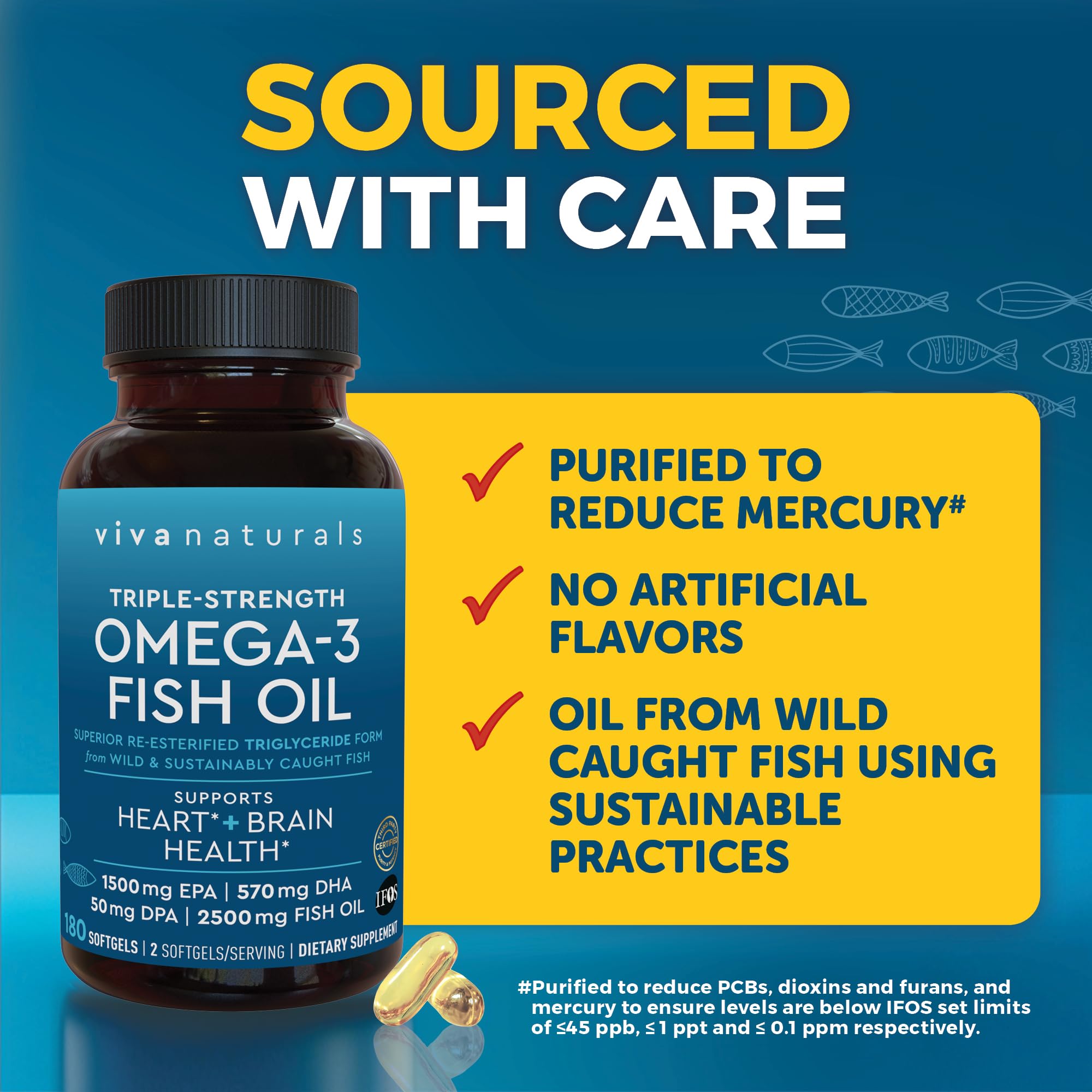 Viva Naturals - Poisson sauvage durable et option pescetarienne compatible.