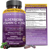Viva Naturals Sureau Noir – emballage du complément, soutien immunitaire quotidien possible.