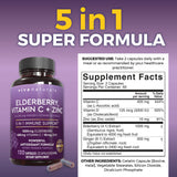 Viva Naturals Sureau Noir – flacon de capsules, usage quotidien facile.