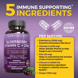 Viva Naturals Vitamine C et Zinc – étiquette claire, soutien immunitaire potentiel.