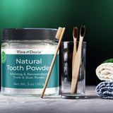 Poudre Viva Doria pour blanchiment naturel des dents et douceur mentholée.