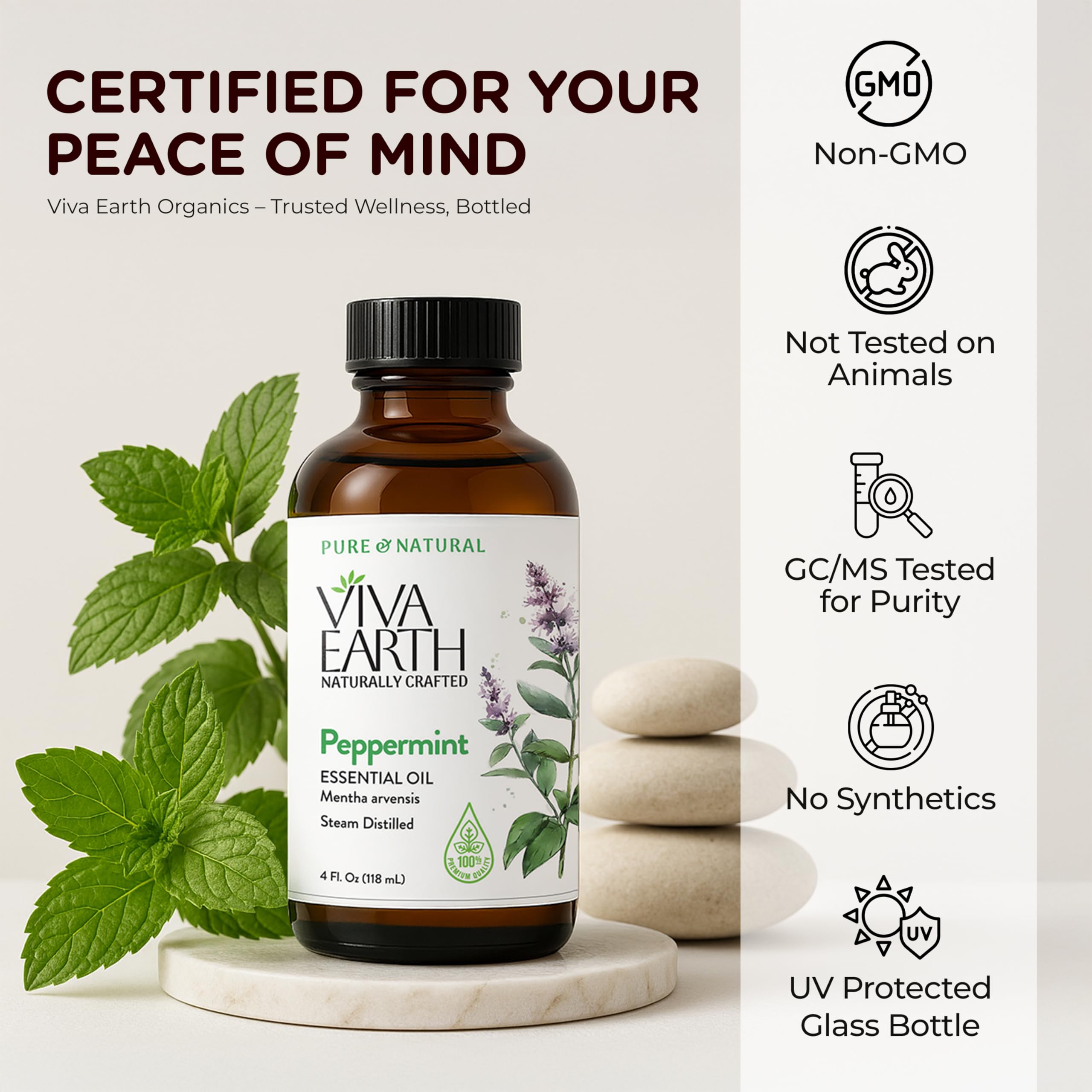 Bougies et savons faits maison avec Viva Earth menthe poivrée.