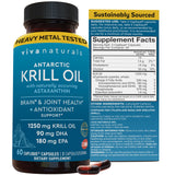 Viva Naturals huile de krill antarctique en capsules, haute teneur oméga-3.