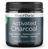 Viva Doria Charbon Actif Poudre Bois Dur, poudre fine pour detox et soins peau