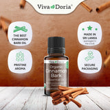 Viva Doria écorce cannelle - morceaux visibles pour infusion aromatique.
