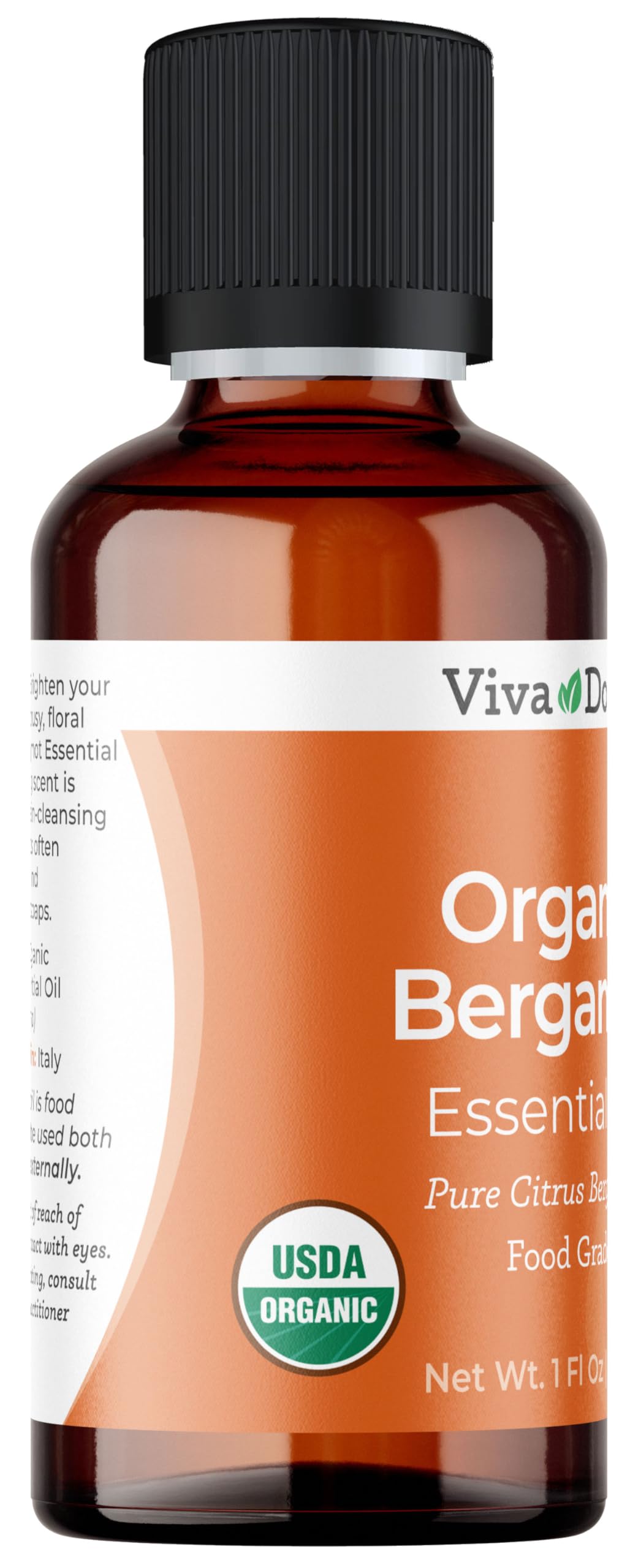 Viva Doria Bergamot: emballage sûr avec bouchon à vis protégeant la qualité.