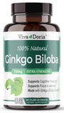 Viva Doria Ginkgo Biloba, bouteille 720 mg, soutien potentiel à la concentration.