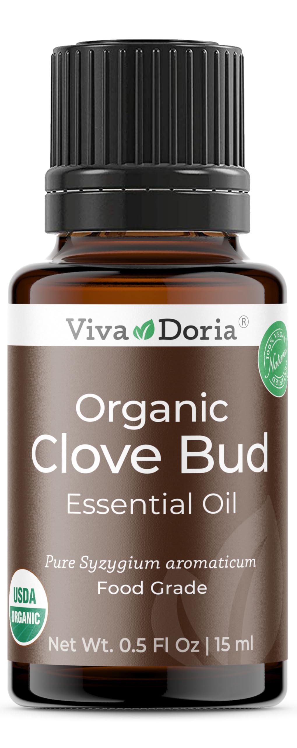 Viva Doria huile essentielle clou de girofle en flacon ambré pour diffusion aromatique chaleureuse