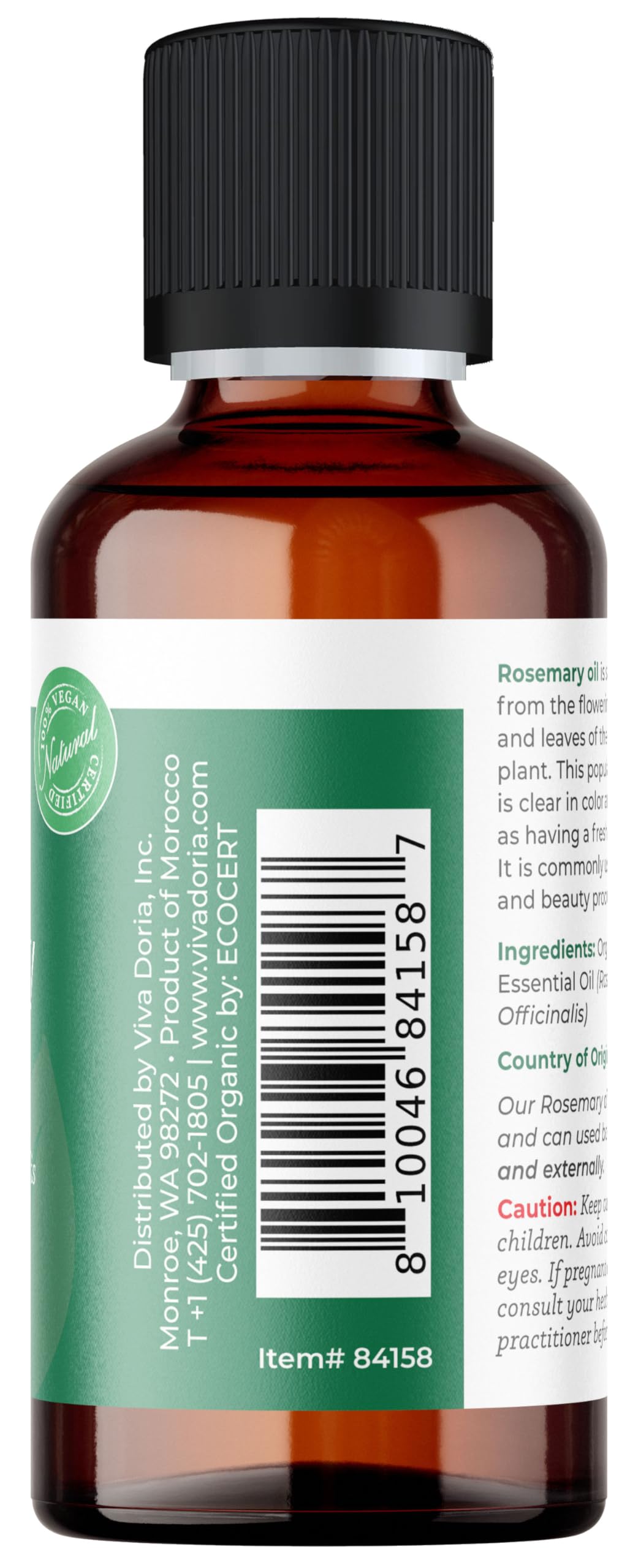 Viva Doria huile essentielle romarin — flacon pipette pour doser avec précision.