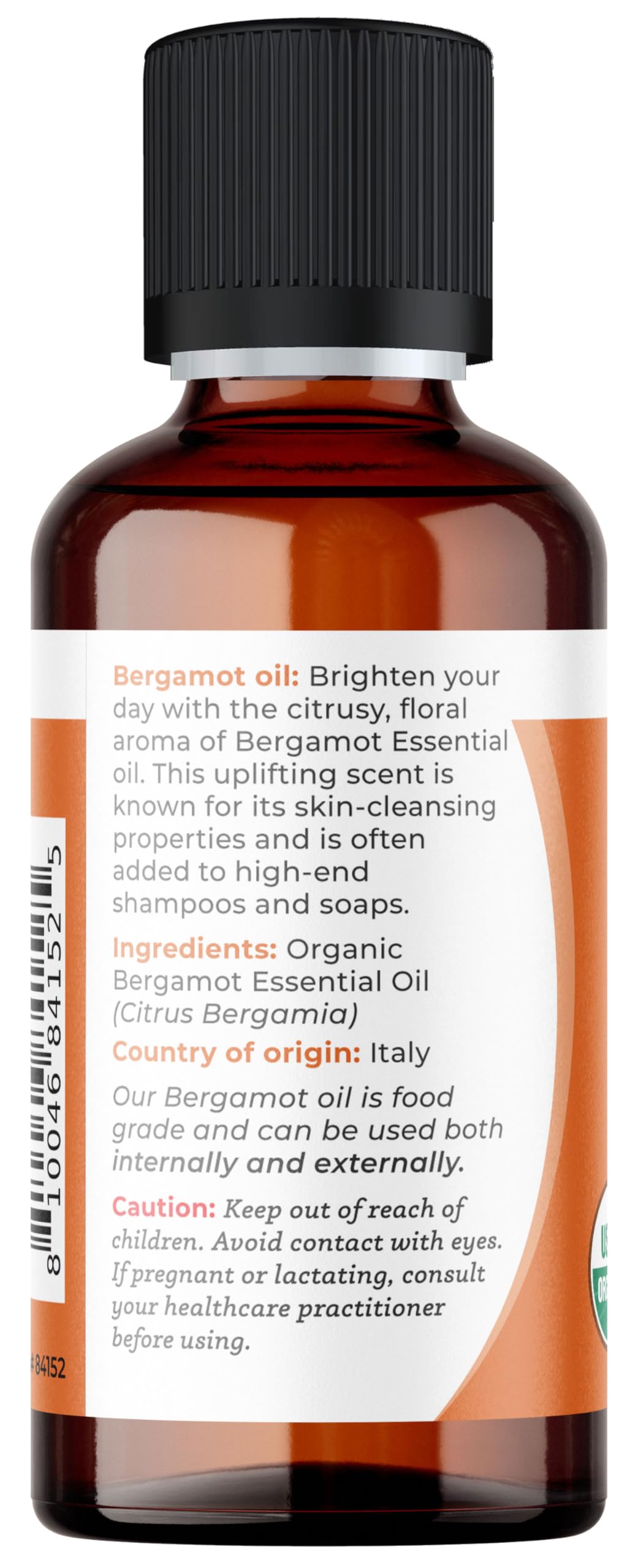 Viva Doria Bergamot: origine Italie et huile biologique certifiée, arôme naturel.
