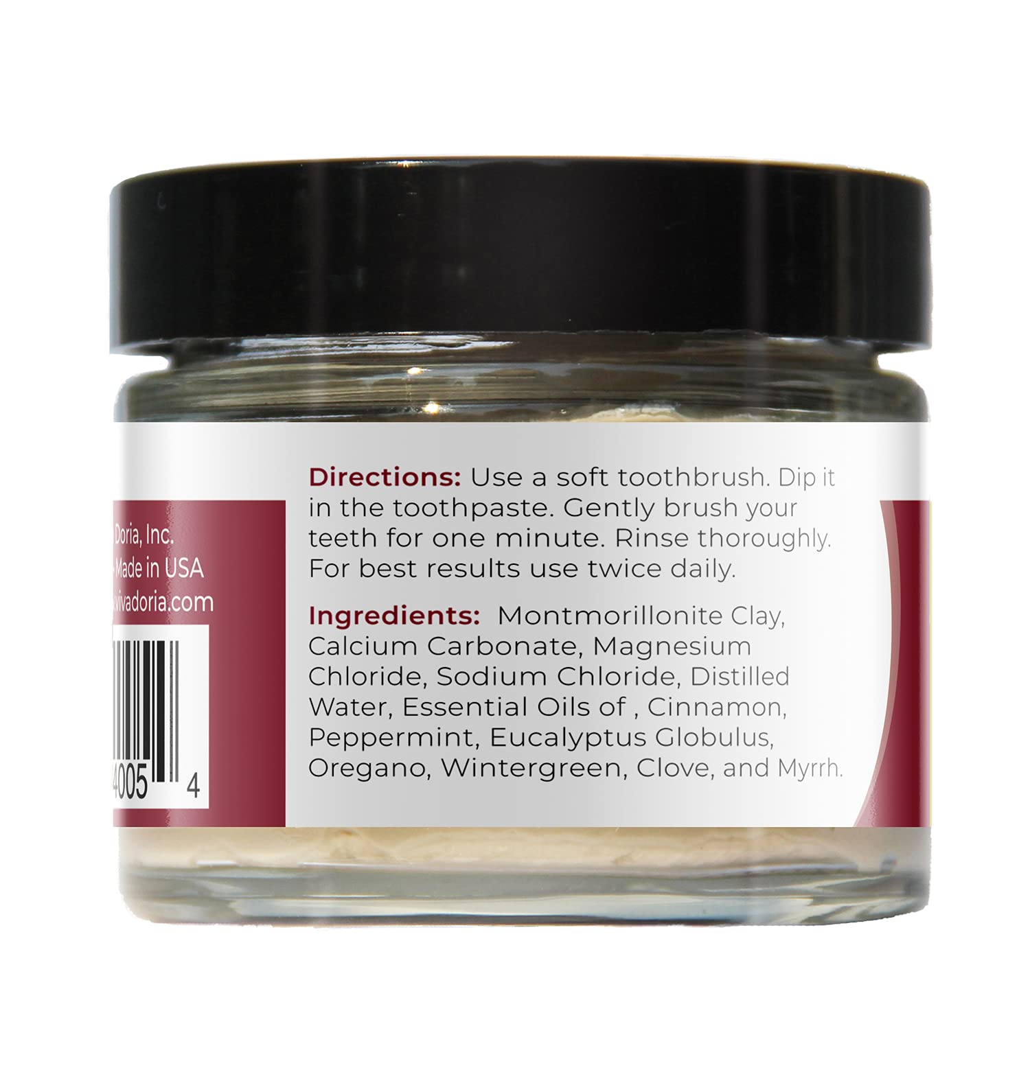 Texture onctueuse Viva Doria Cannelle prête pour un brossage quotidien sans fluorure.