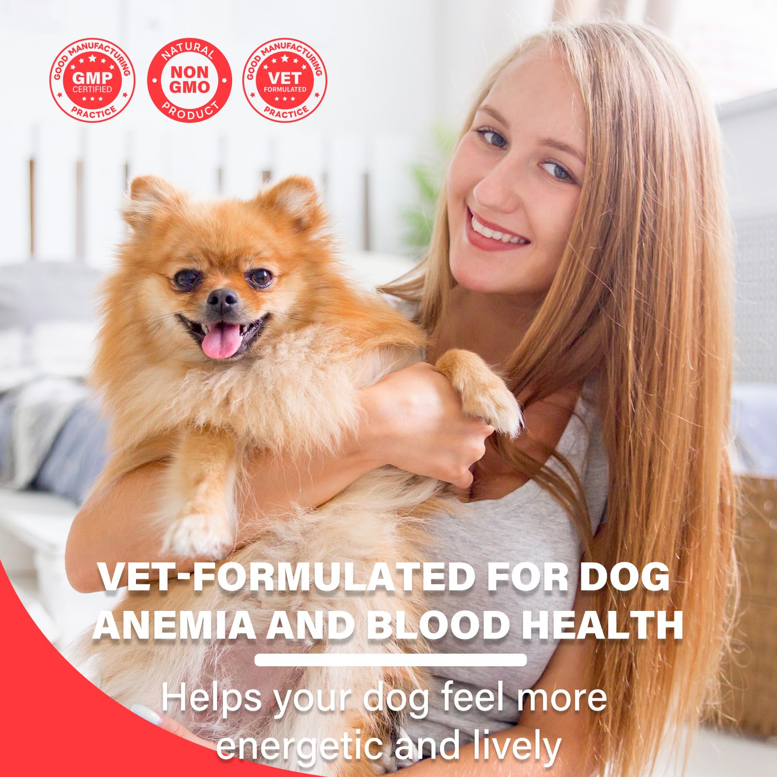 VivaElixir pour chiens, visuel énergie et vitalité potentielles.