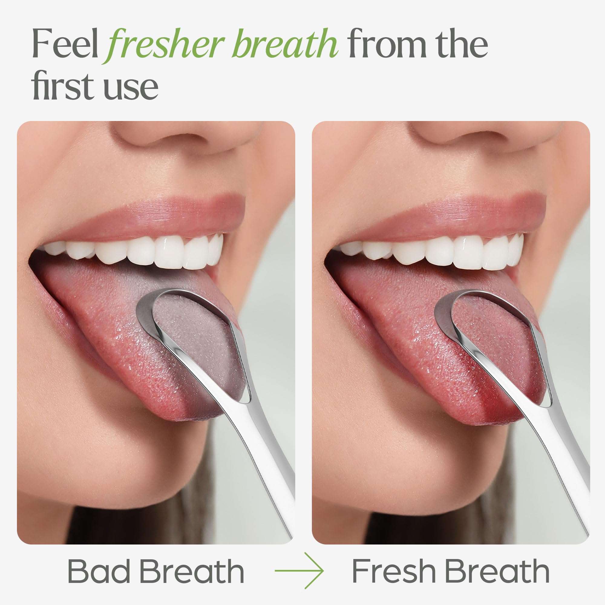 Gratte-langue VIVAGO, accessoire d'hygiène durable et facile à nettoyer.
