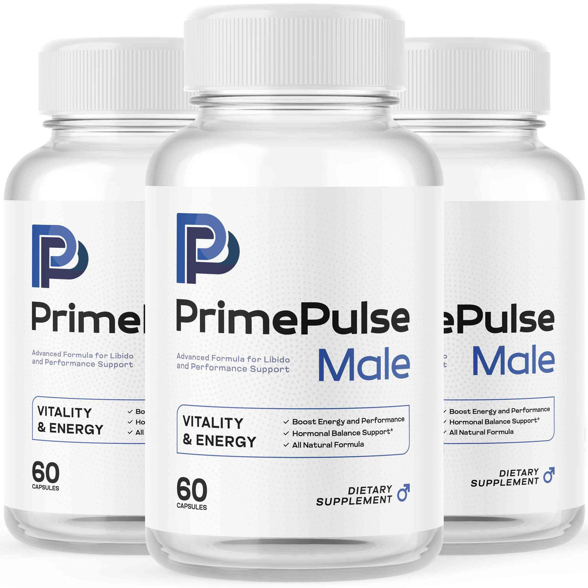 VIVALIS Prime Pulse Male : bouteille de gélules pour énergie durable.