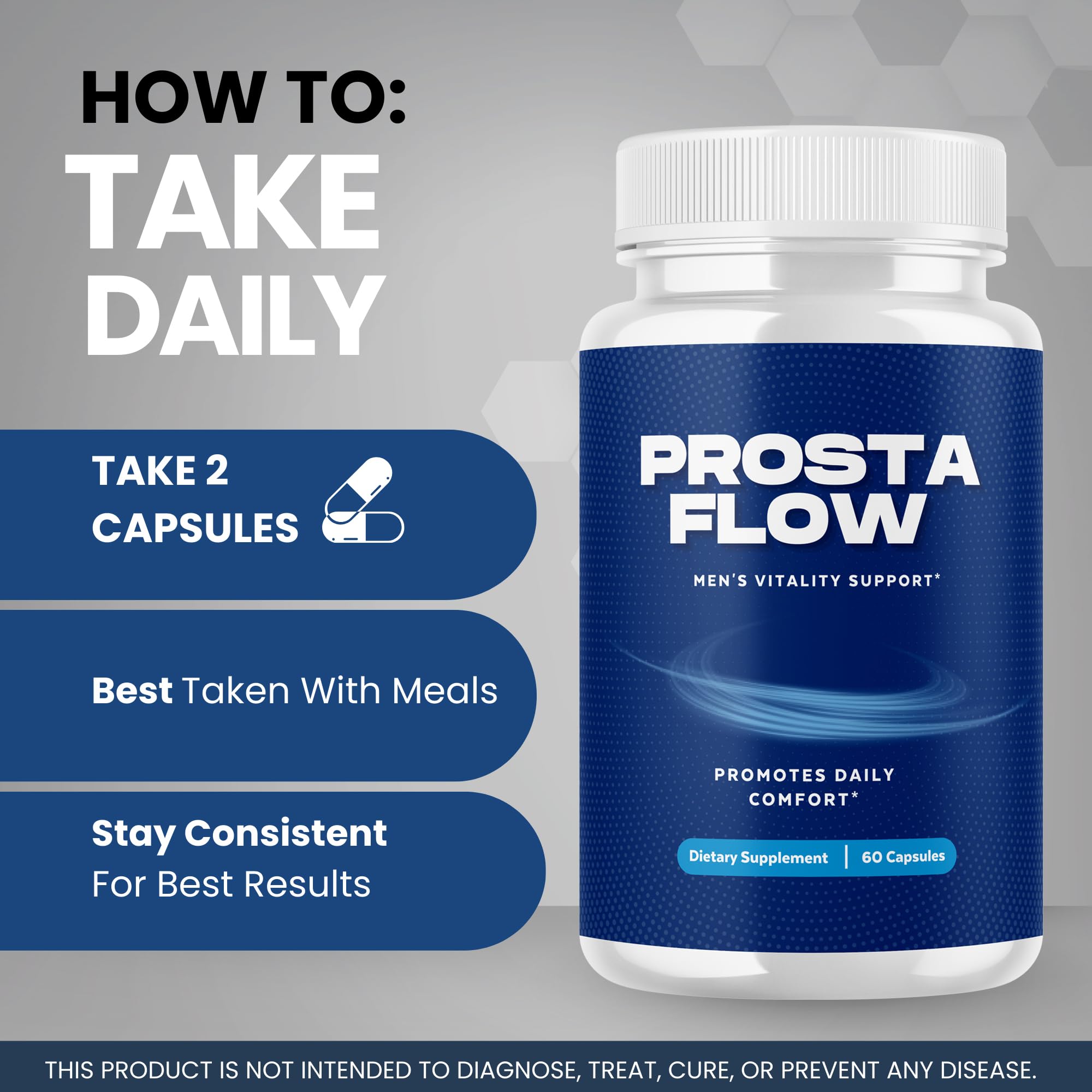 Prise quotidienne ProstaFlow – routine simple pour intégration facile.