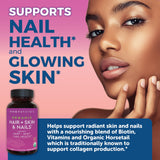 Viva Naturals Biotine 5000 mcg – prêle biologique visible dans le mélange végétal.