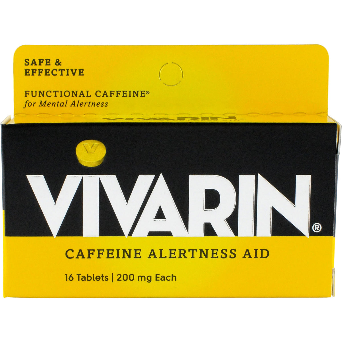Vivarin : boîte de comprimés 200 mg prête à l'emploi pour rester éveillé