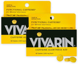 Vivarin bouteille et pilules caféine 200 mg pour énergie mentale