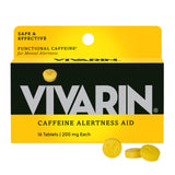 Vivarin comprimés caféine 200 mg en bouteille, énergie rapide sans sucre