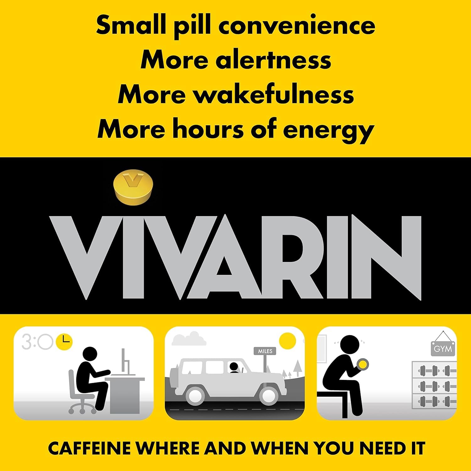Vivarin format compact portable, idéal pour poche ou sac.