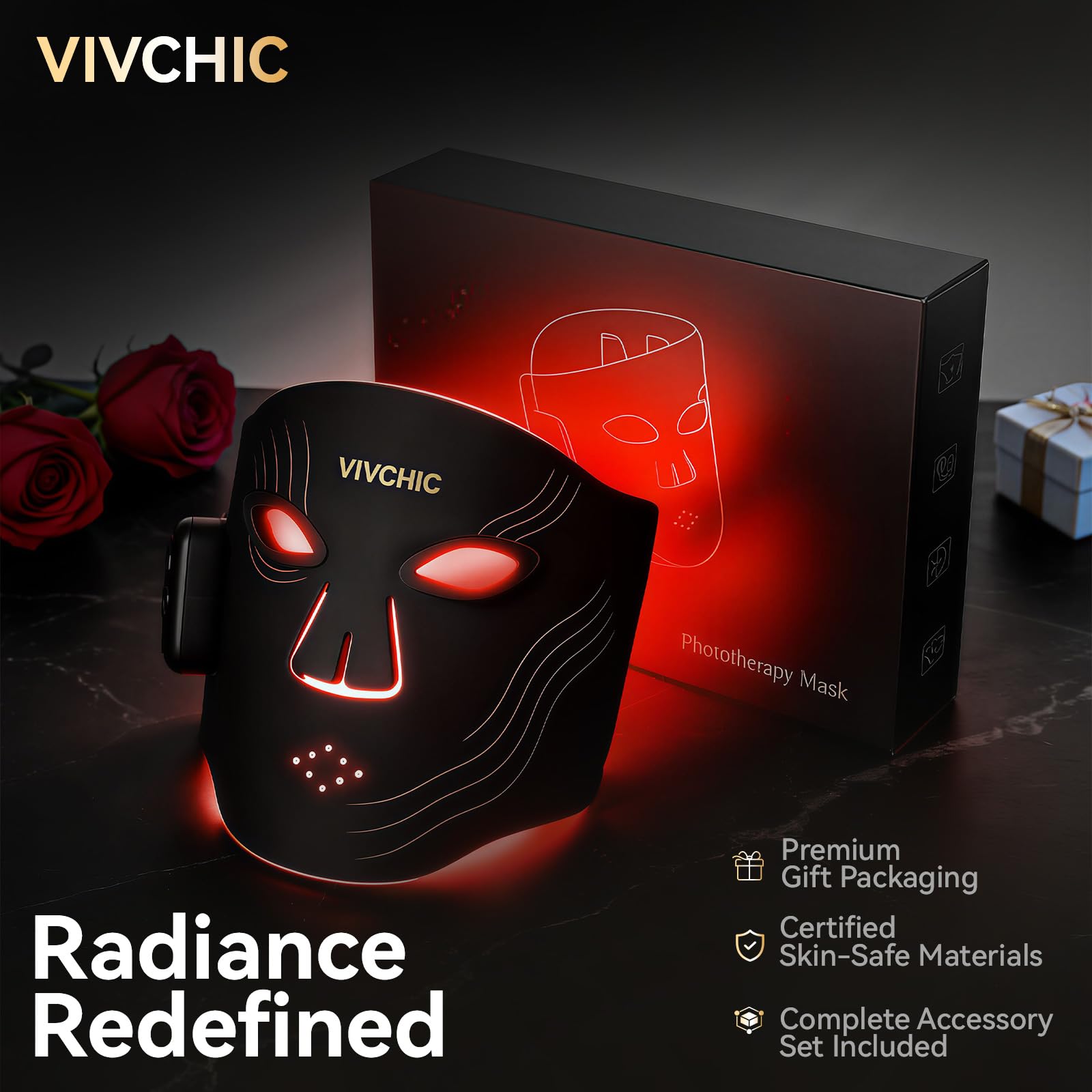 Emballage premium Vivchic, coffret cadeau élégant.