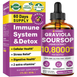 Bouteille vivcmin graviola-extrait, soutien immunitaire et vitalité.