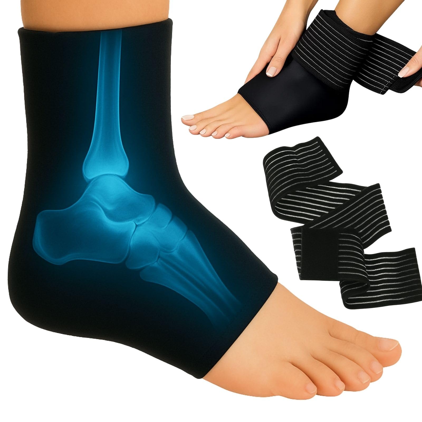 Vive Arctic Flex pack de glace pour cheville offrant soutien et soulagement localisé.