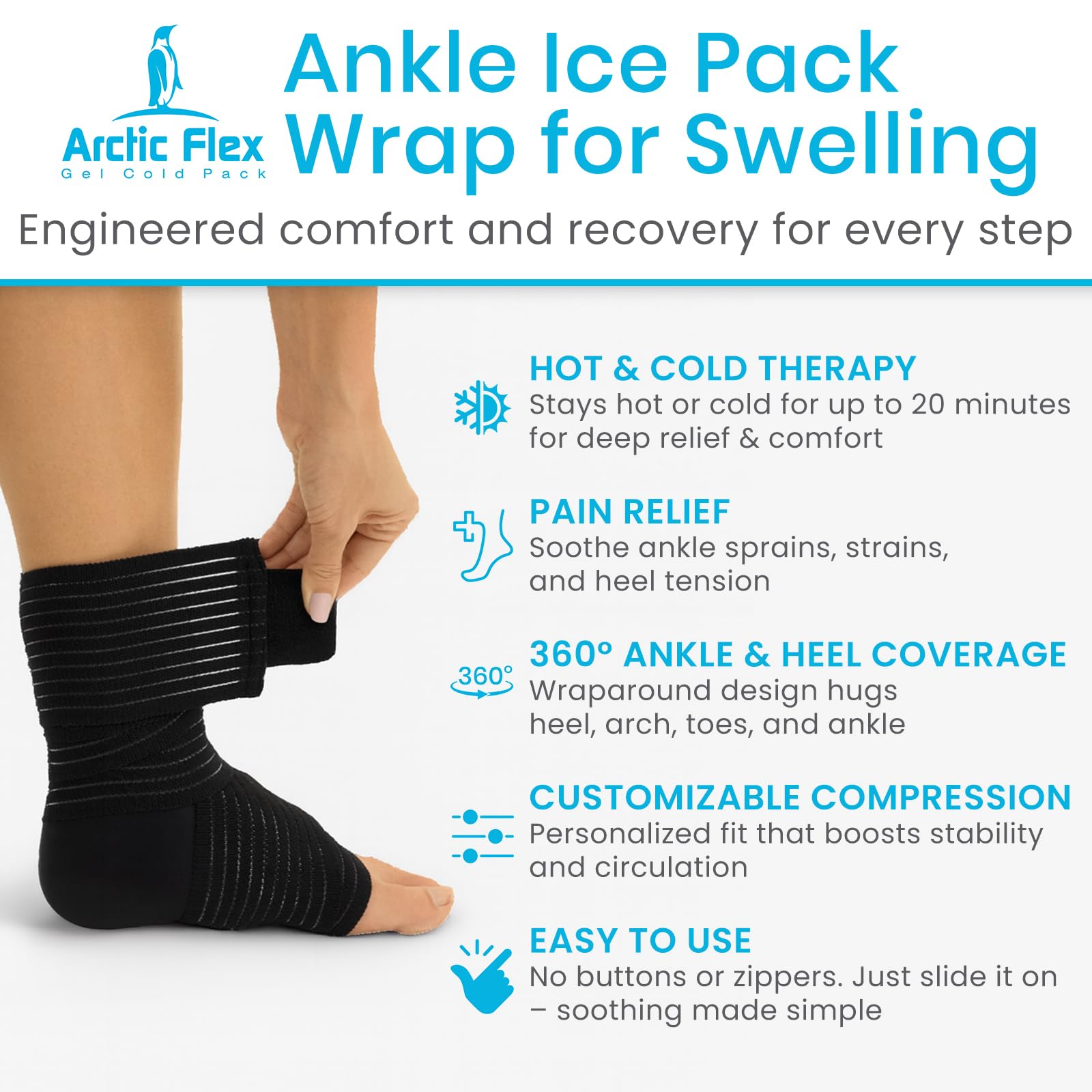 Vive Arctic Flex thérapie froide pour cheville et pied.