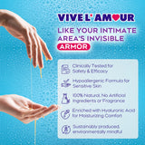 Vive L'Amour acide hyaluronique et vitamine E — ingrédients clés pour peau sensible.