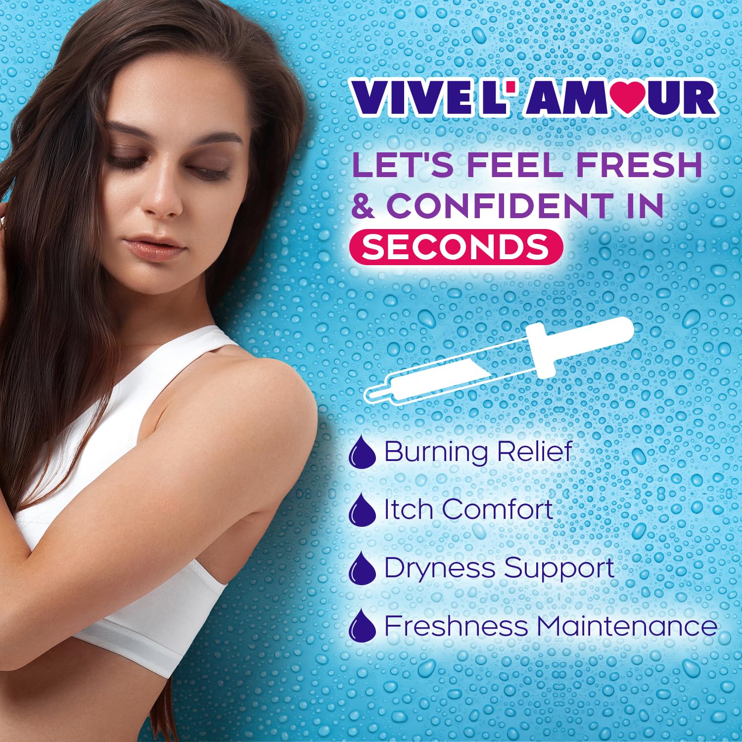 Vive L'Amour applicateurs individuels — application précise et hygiénique.