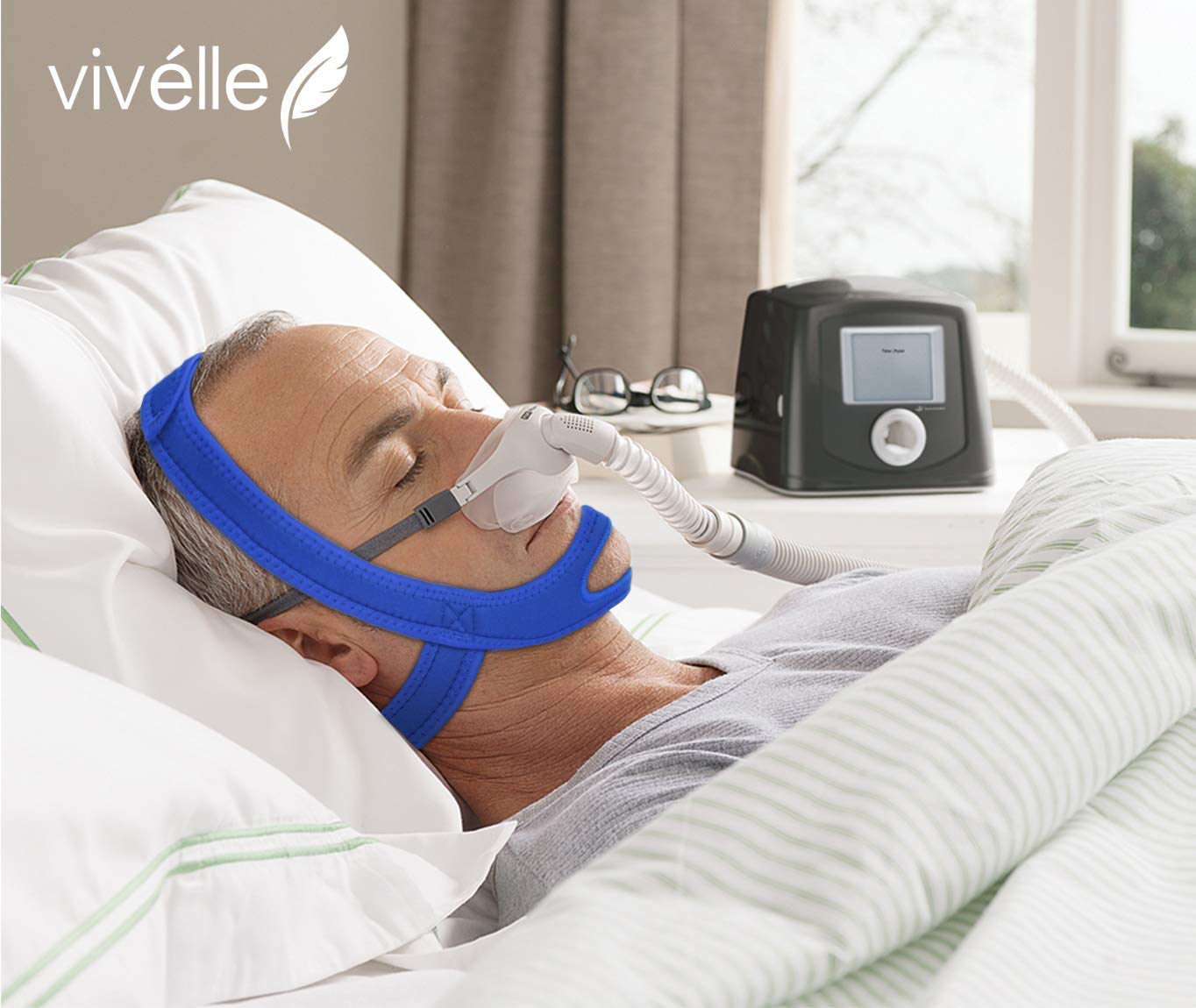 bande CPAP vivelle en utilisation facile, nuit plus calme