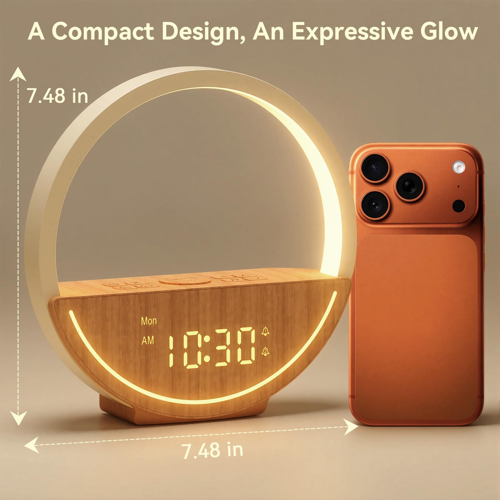 Vivilumens Design discret: élégant et adapté à la chambre ou au bureau.