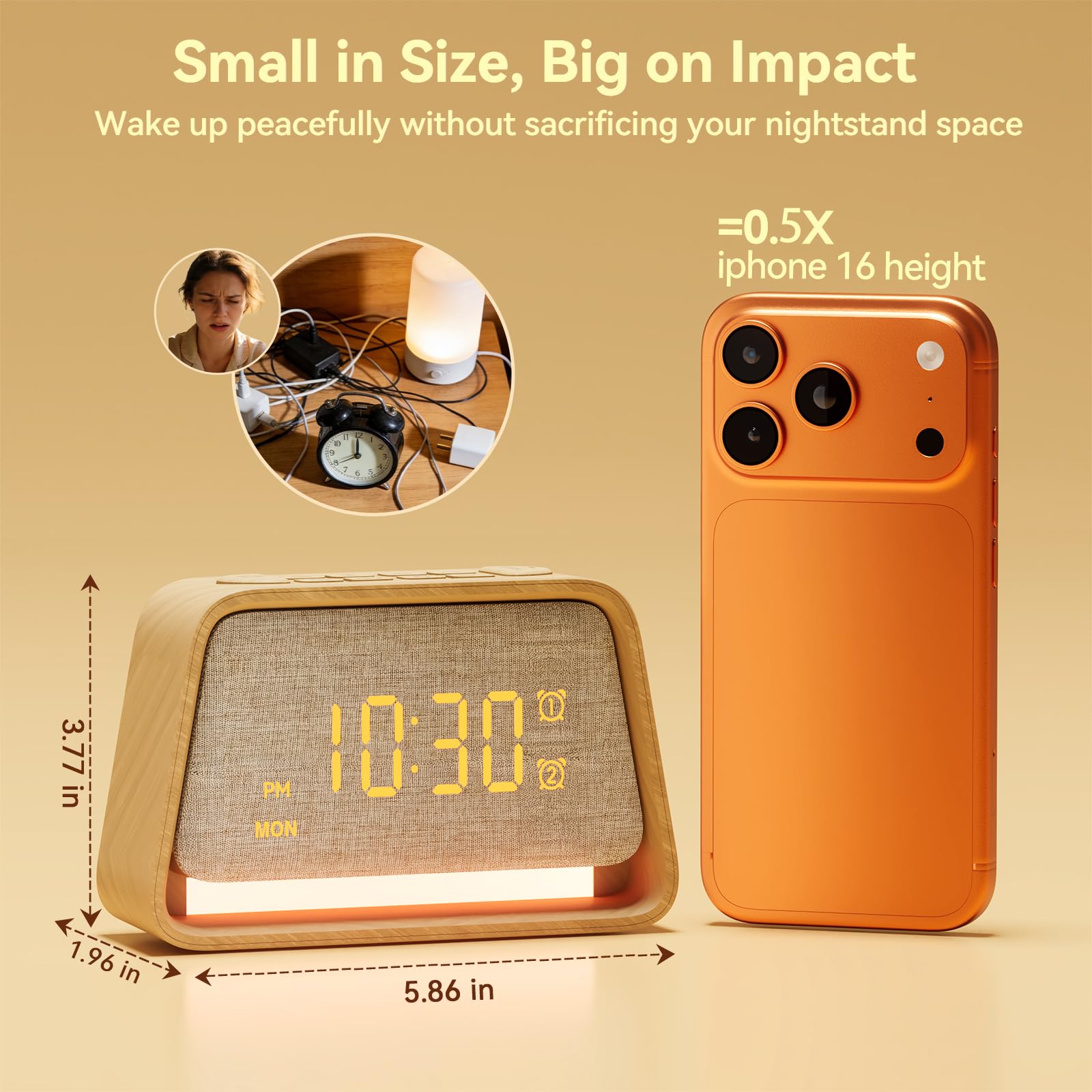 Vivilumens design compact pour chevet, solution pratique et discrète