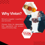 Vivion chlorure de sodium USP, pureté constante pour les besoins de production.