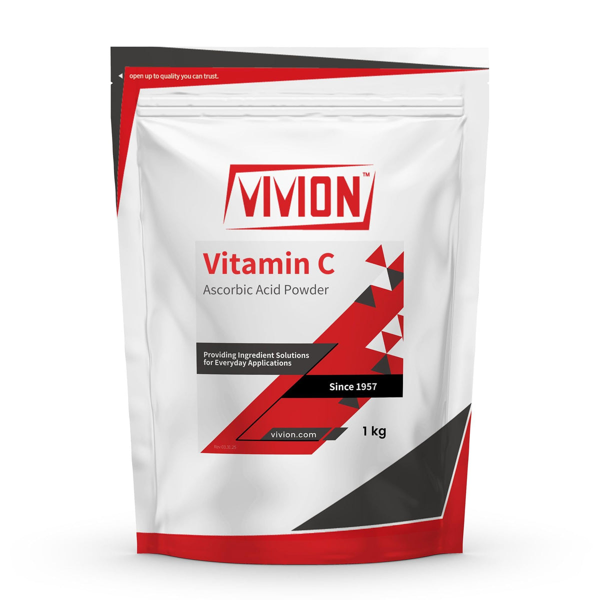 Vivion Poudre Vitamine C en bouteille USP, purifiée pour formulations professionnelles