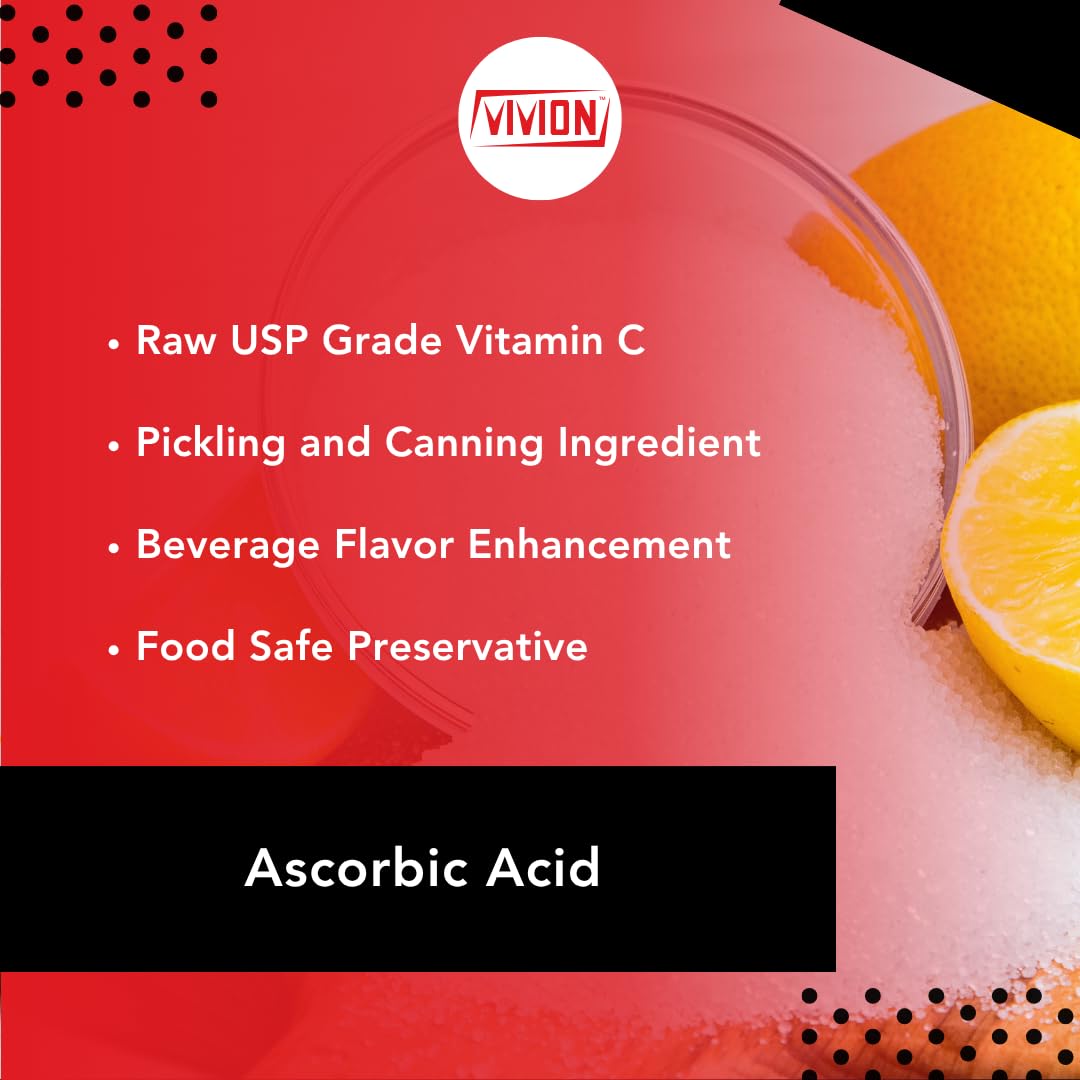 Vivion Poudre Vitamine C dans sachet kg pour usages industriels et culinaires