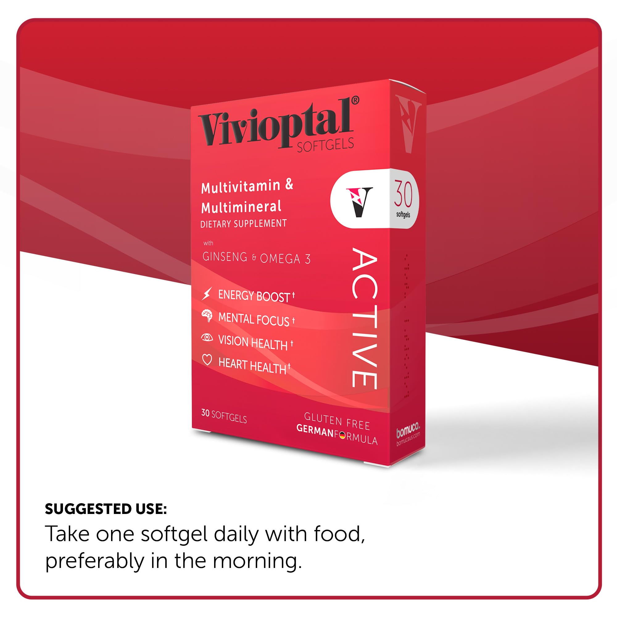 Vivioptal Active concentration et clarté mentale soutenues par le ginseng.