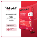 Vivioptal Active lutéine et zéaxanthine pour la protection des yeux.