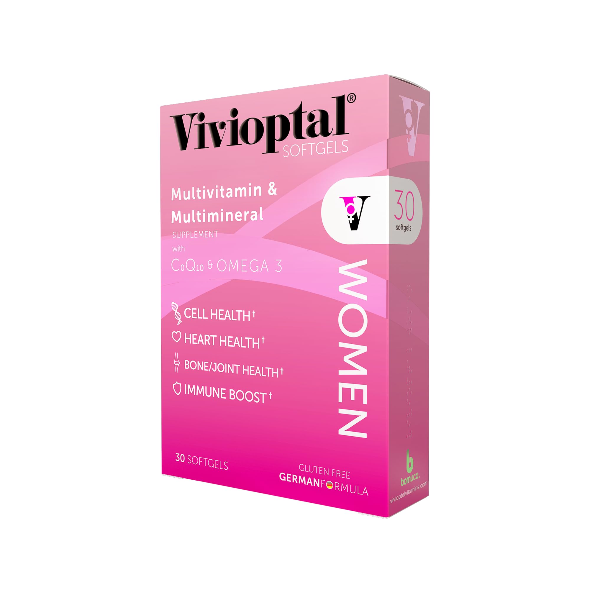 Bouteille Vivioptal Women prête pour une routine quotidienne d'énergie et vitalité.