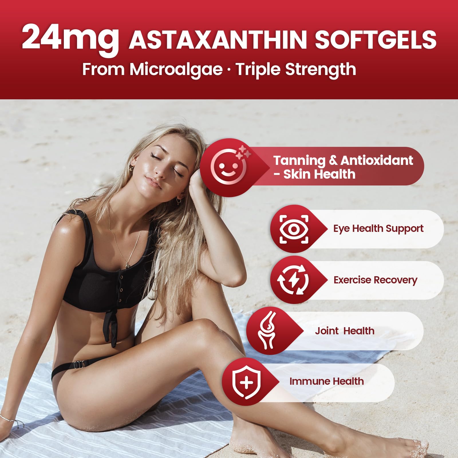 VivoNu astaxanthine 24 mg extrait Haematococcus pluvialis source naturelle.
