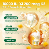 Gomme VivoNu D3 K2 en sachets individuels, parfait voyage.