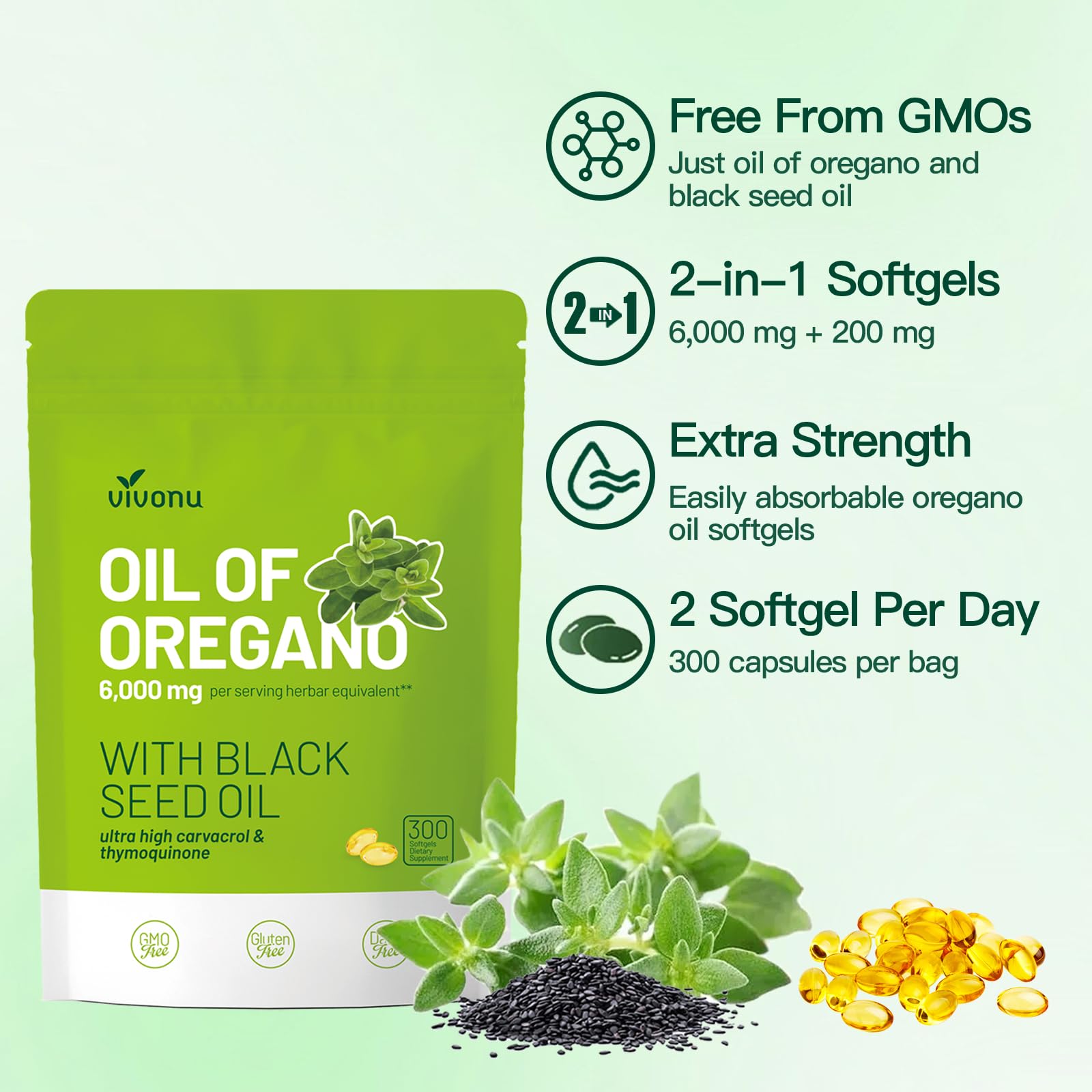 Gélules VivoNu d’origan biologique – boîte ouverte, format pratique.