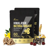 Gommes Shilajit VivoNu avec Ashwagandha, énergie naturelle.