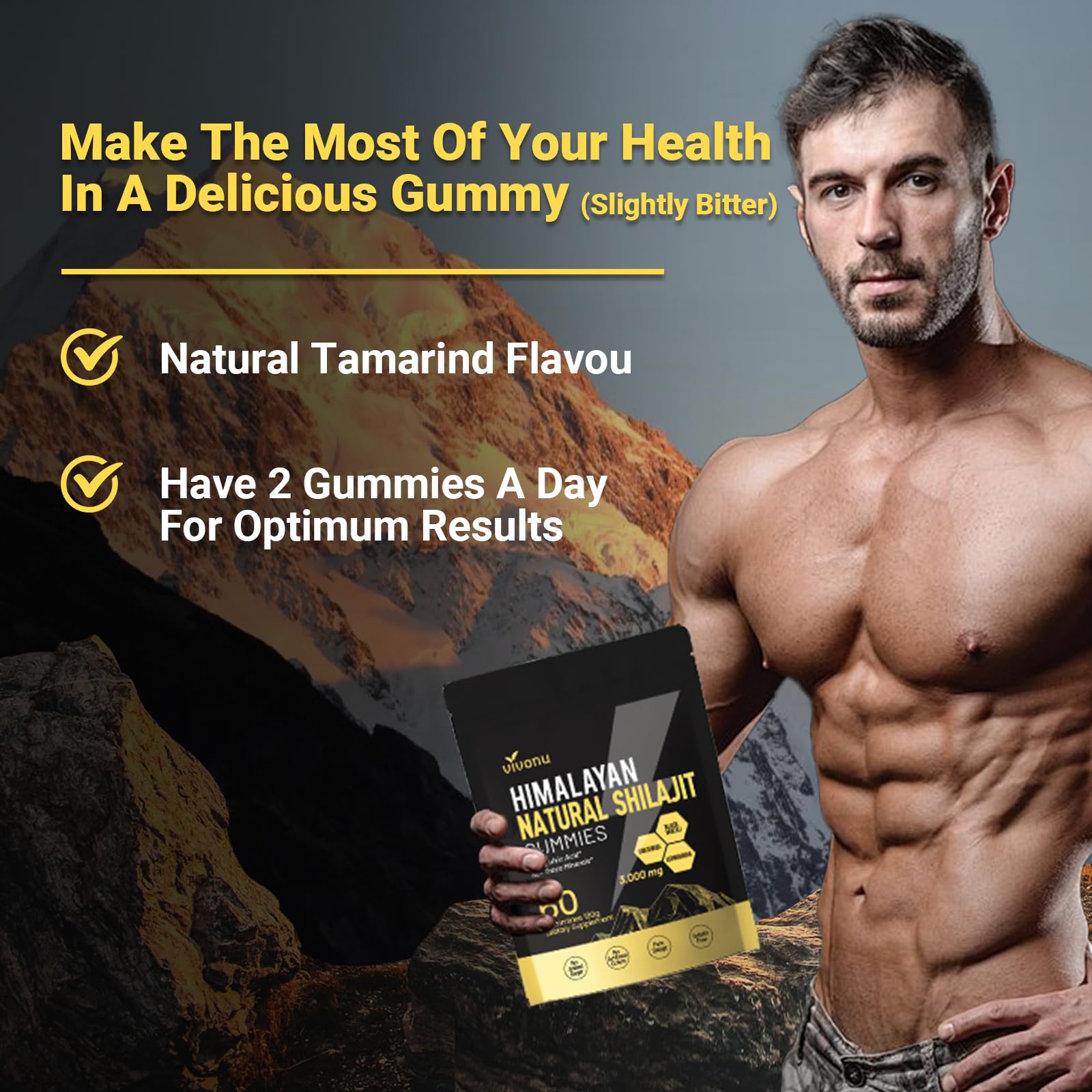 Usage quotidien VivoNu Shilajit, parfait lors d'activités quotidiennes.