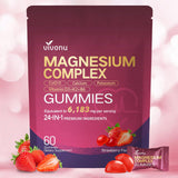 Gomme VivoNu Magnésium 24-in-1 dans la bouteille, pratique pour la routine.