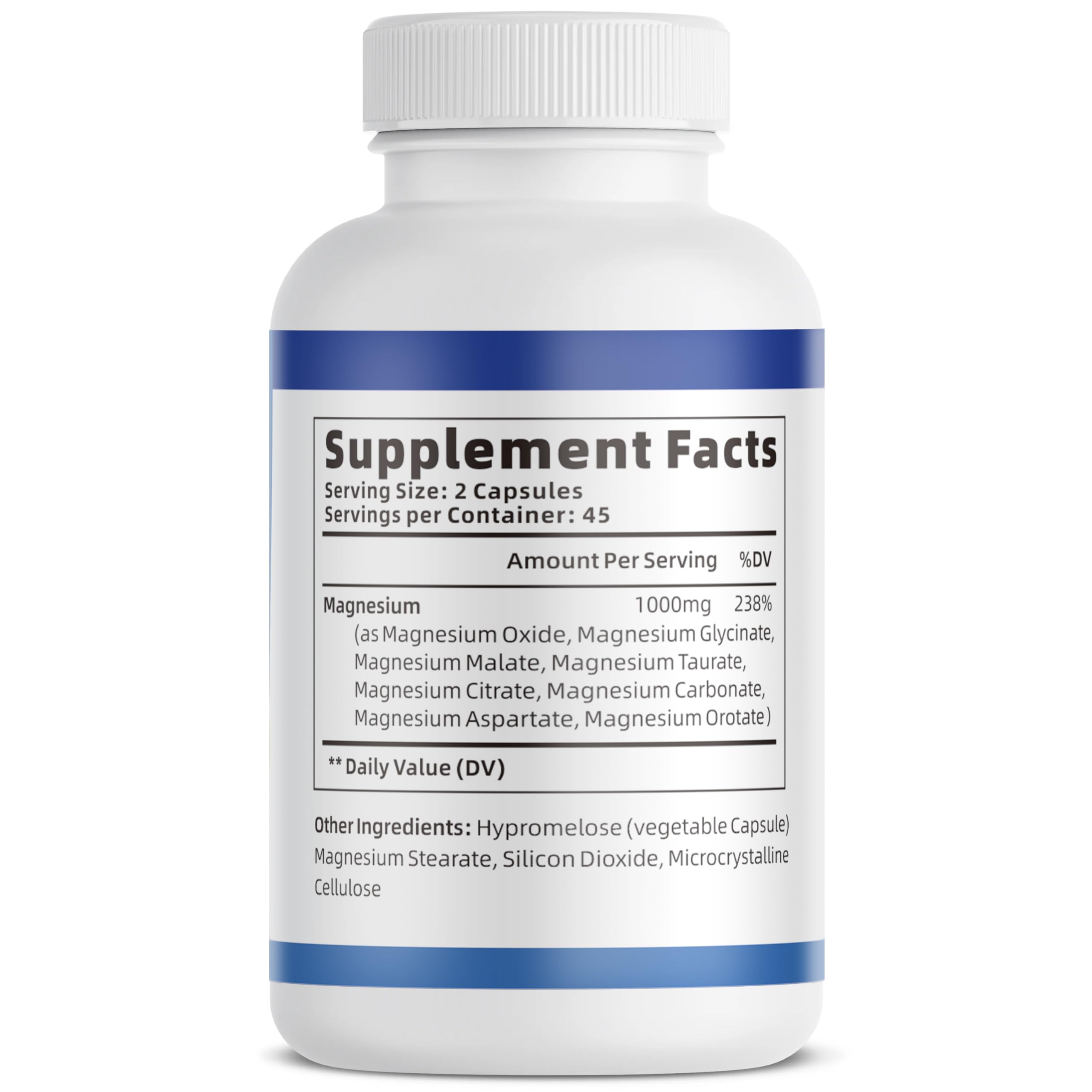 VivoNu Magnésium 1000mg – 2 bouteilles incluses – routine durable bénéfique.