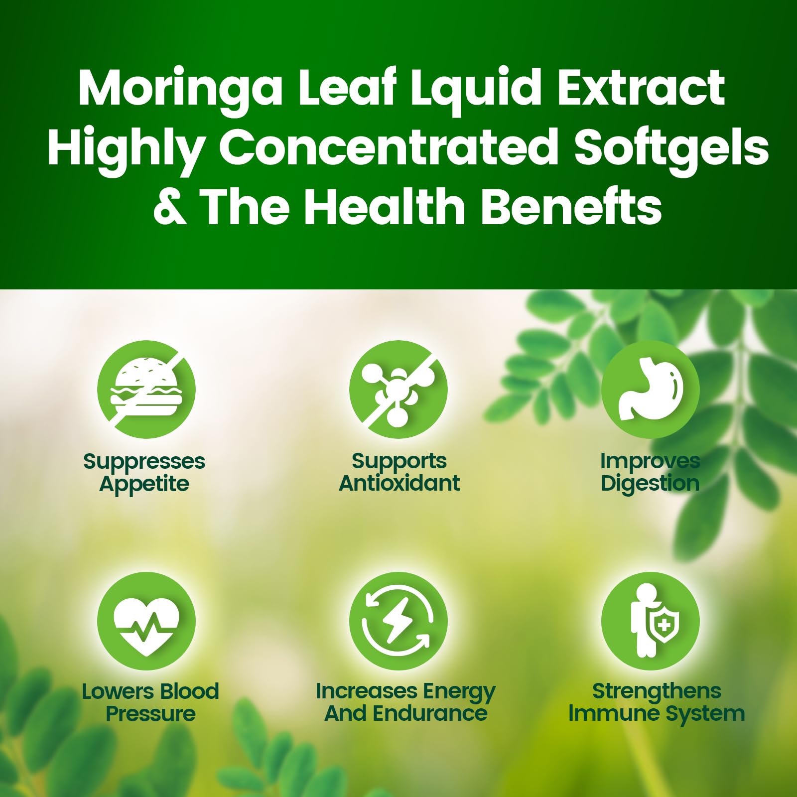 Peau saine et éclat potentiel grâce à VivoNu Moringa Softgel.