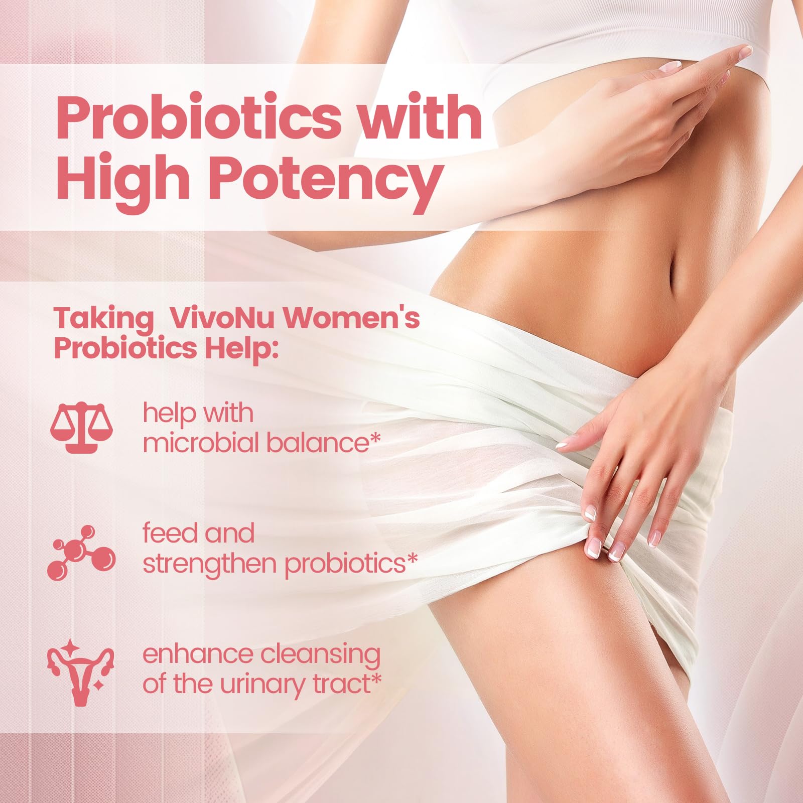 VivoNu 18 souches probiotiques pour équilibre digestif et immunité potentielle.