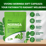 Bouteille VivoNu Pure Moringa Softgel prête à être prise facilement chaque jour.