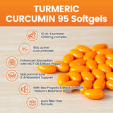 VivoNu Turmeric Softgels: huile MCT favorisant une meilleure biodisponibilité.